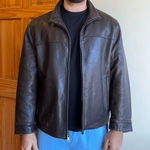 Brown leather jacket, 90s
